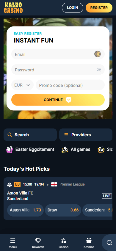 kaleo_casinno_homepage_mobile