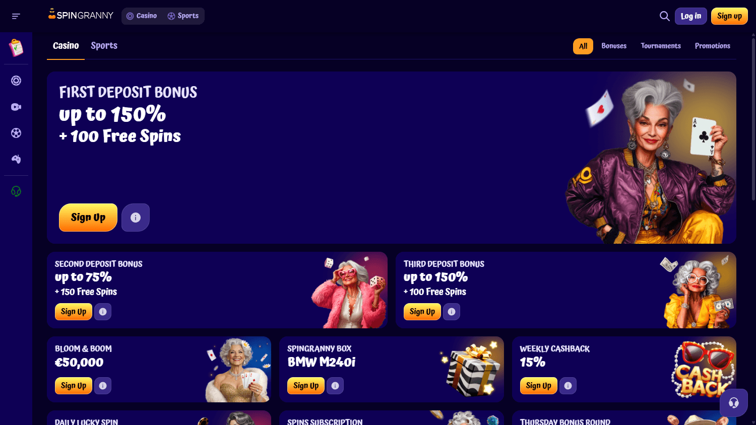 nouveau Spingranny Casino bonus de week-end bannière promotionnelle en France