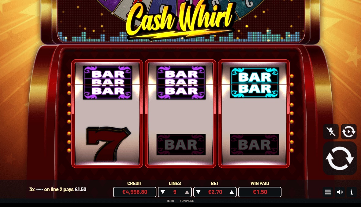 Players can opt to play with five or with nine win lines