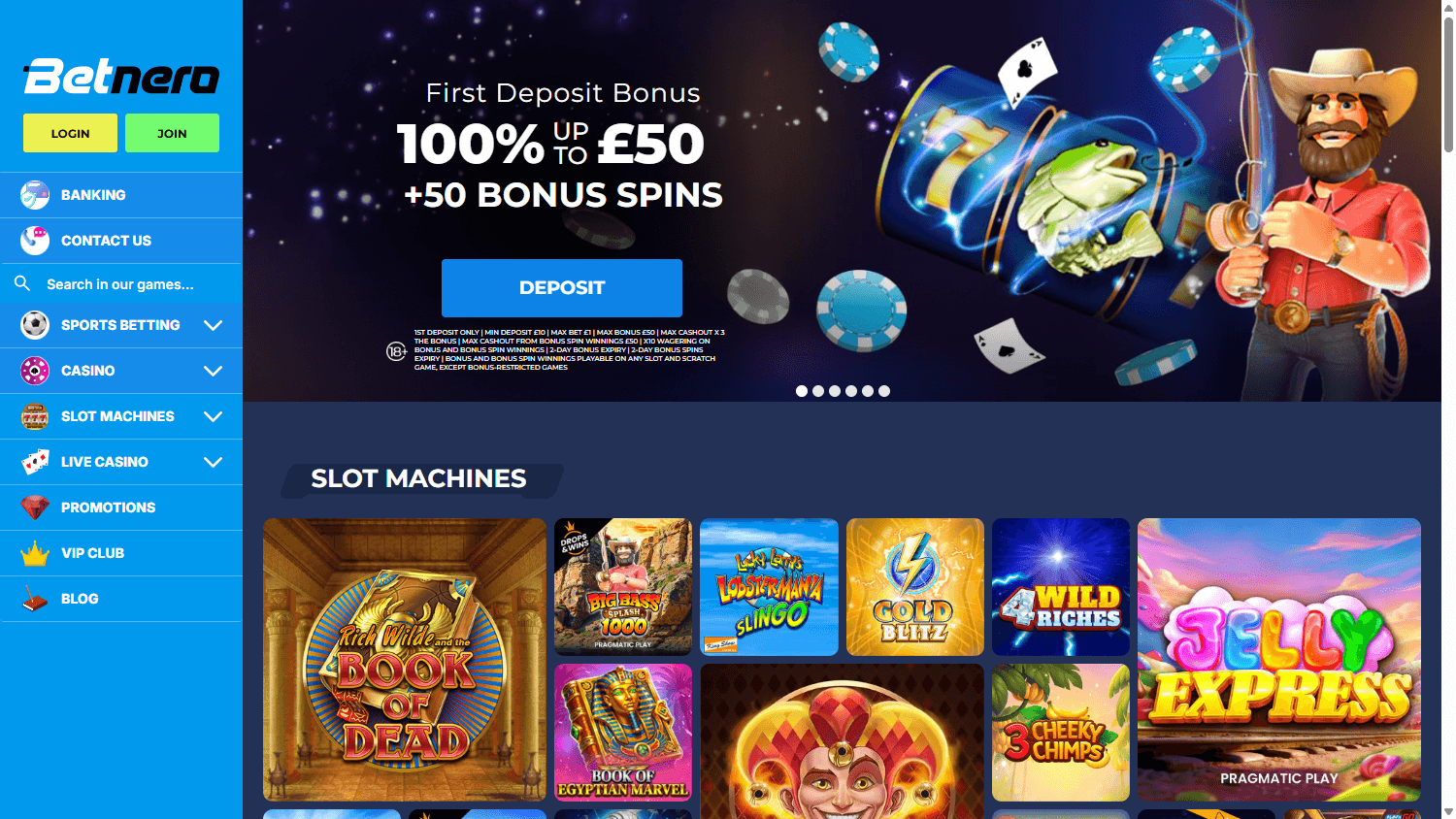 betnero_casino_uk_homepage_desktop