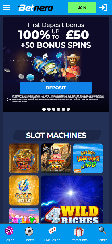 betnero_casino_uk_homepage_mobile