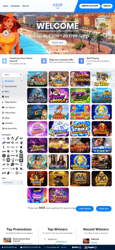 Azur_Casino_homepage_mobile