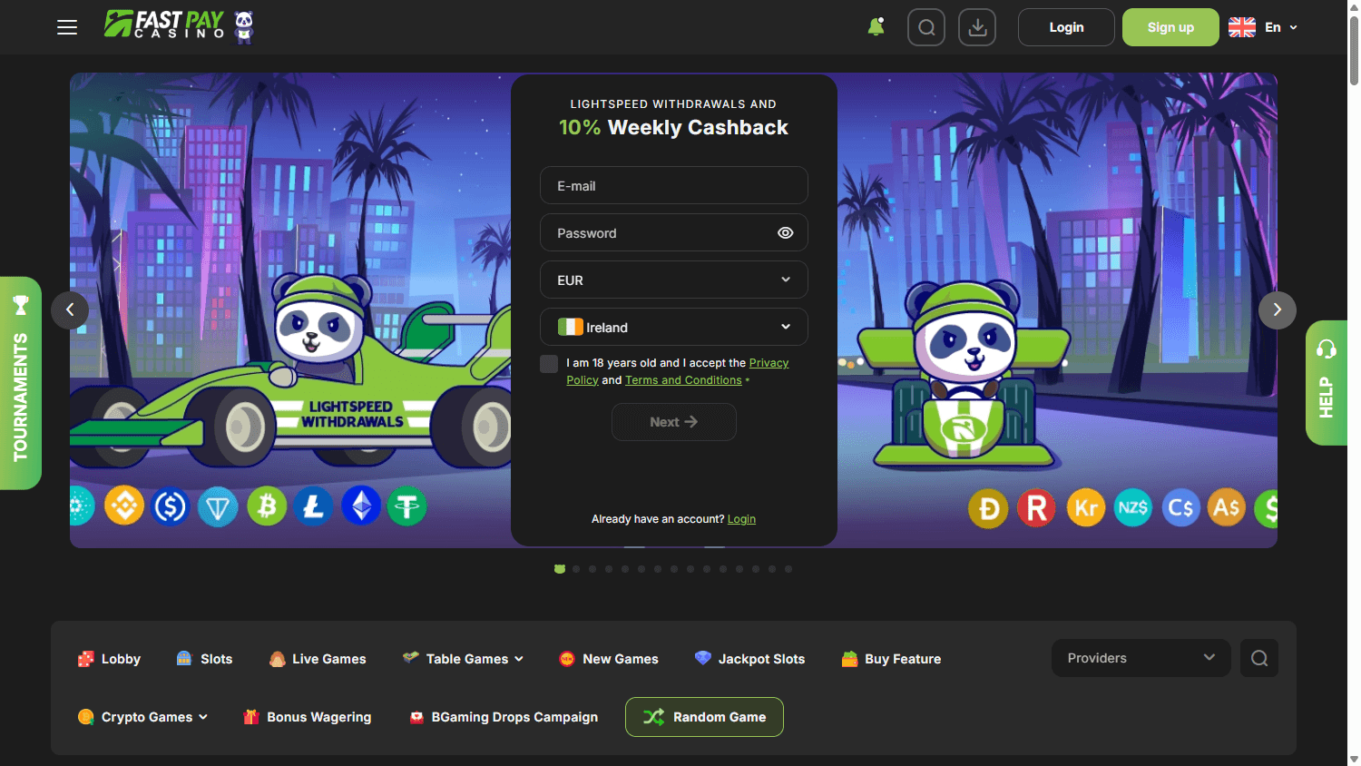 FastPay_Casino_homepage_desktop