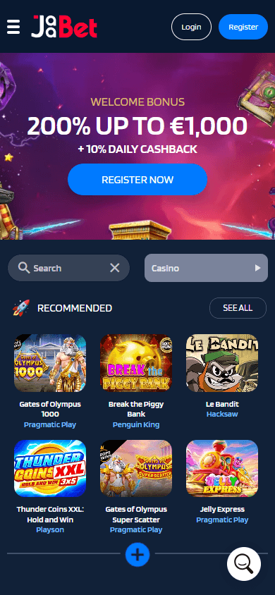 JaaBet_Casino_homepage_mobile