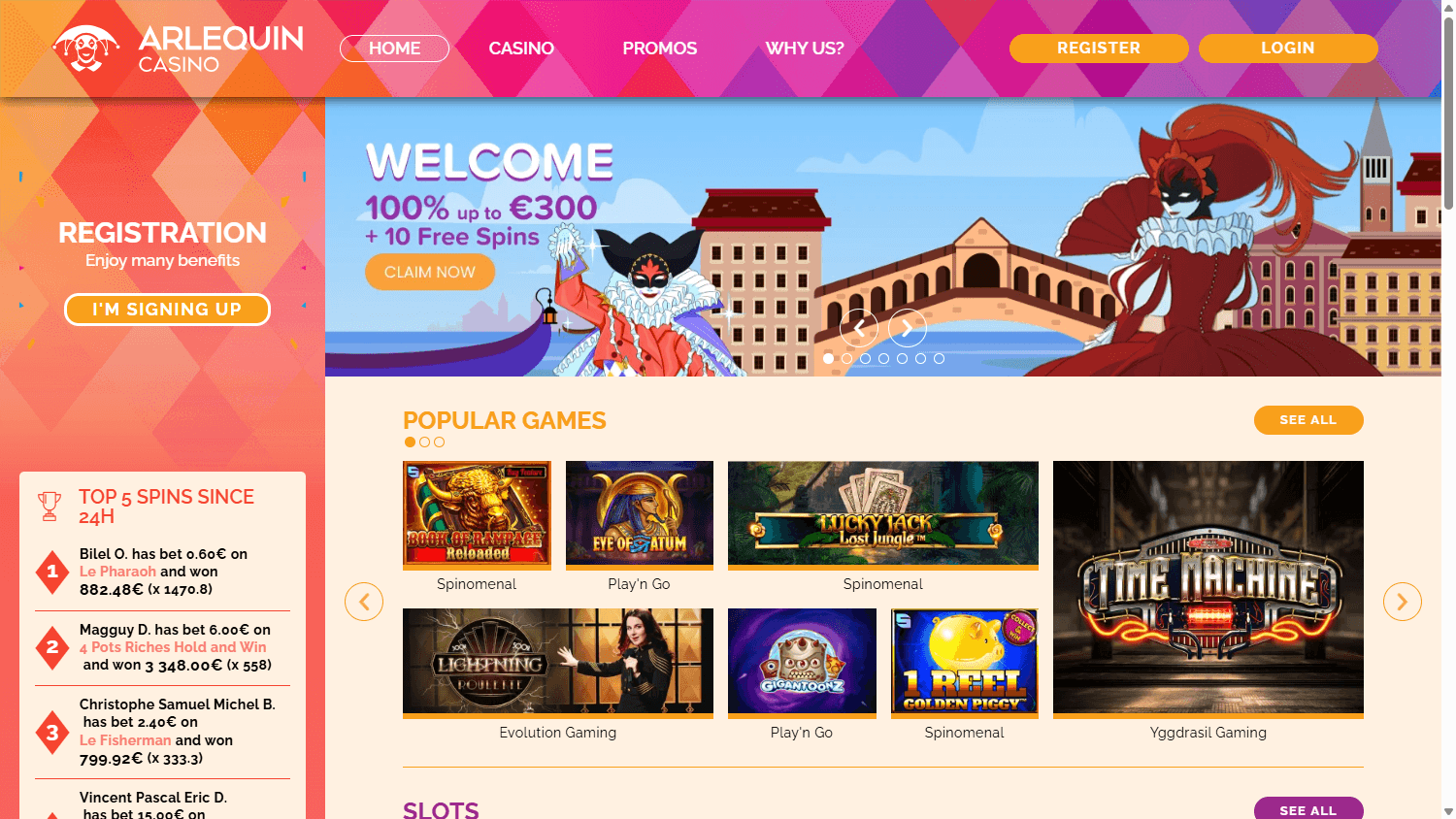 Arlequin_Casino_homepage_desktop