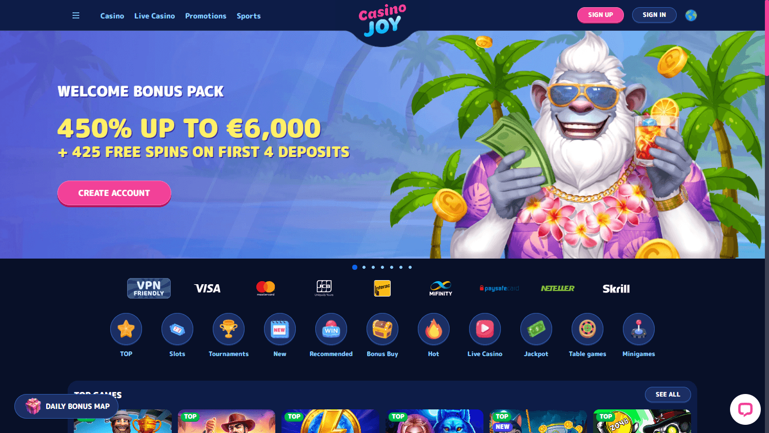 CasinoJoy_homepage_desktop