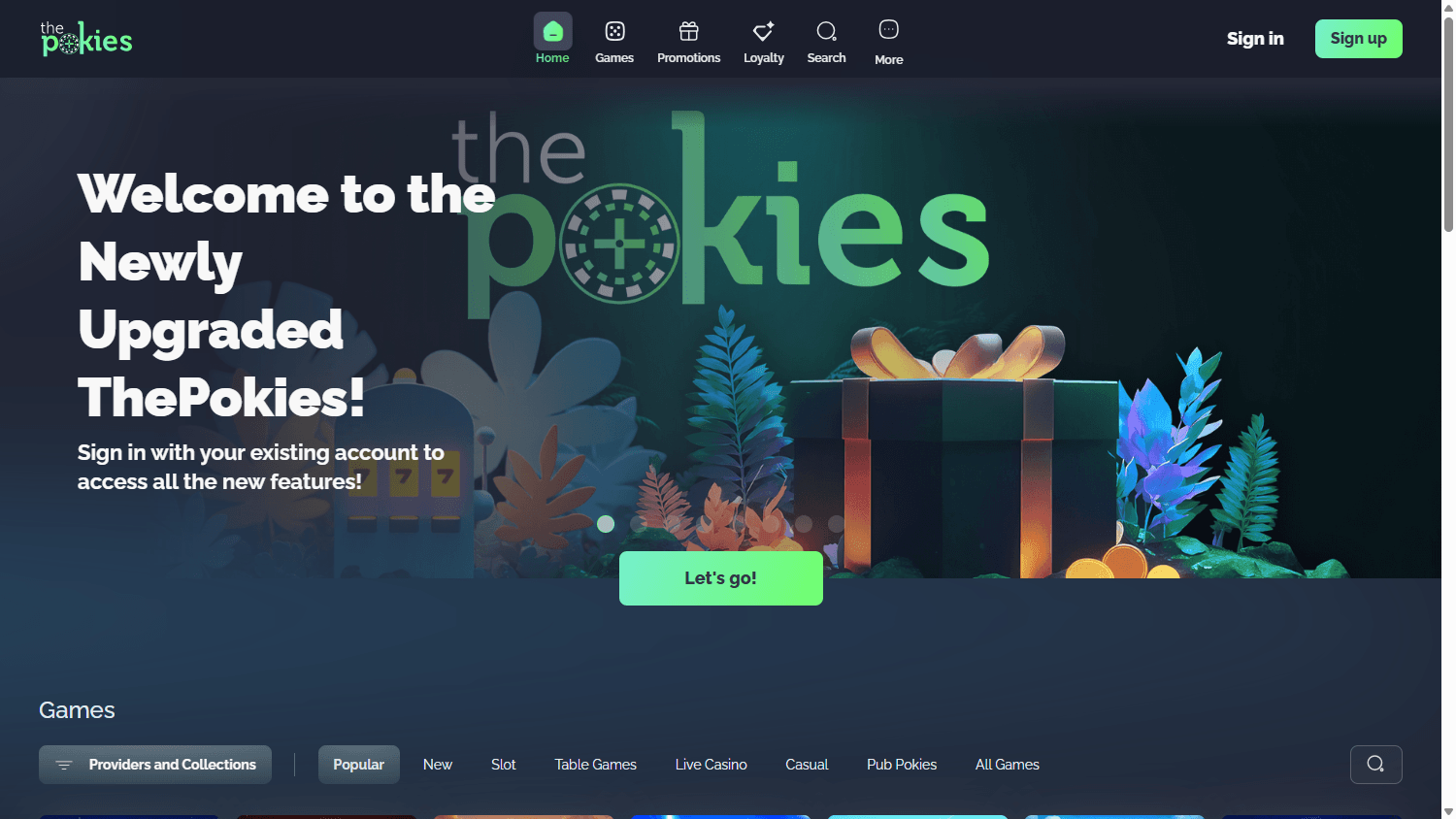 the_pokies_casino_homepage_desktop