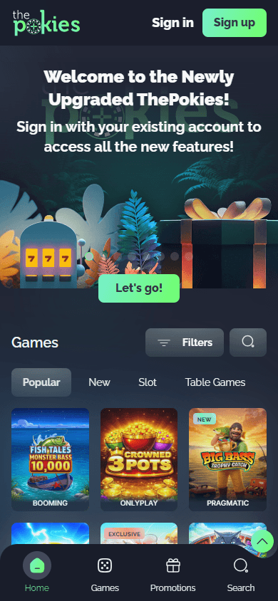 the_pokies_casino_homepage_mobile