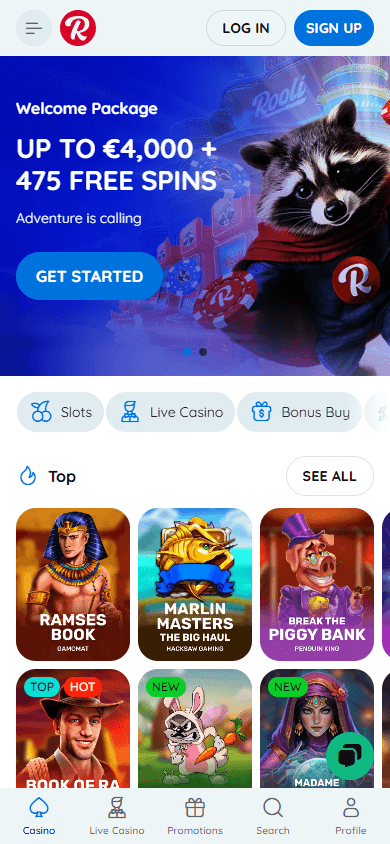 Rooli_Casino_homepage_mobile