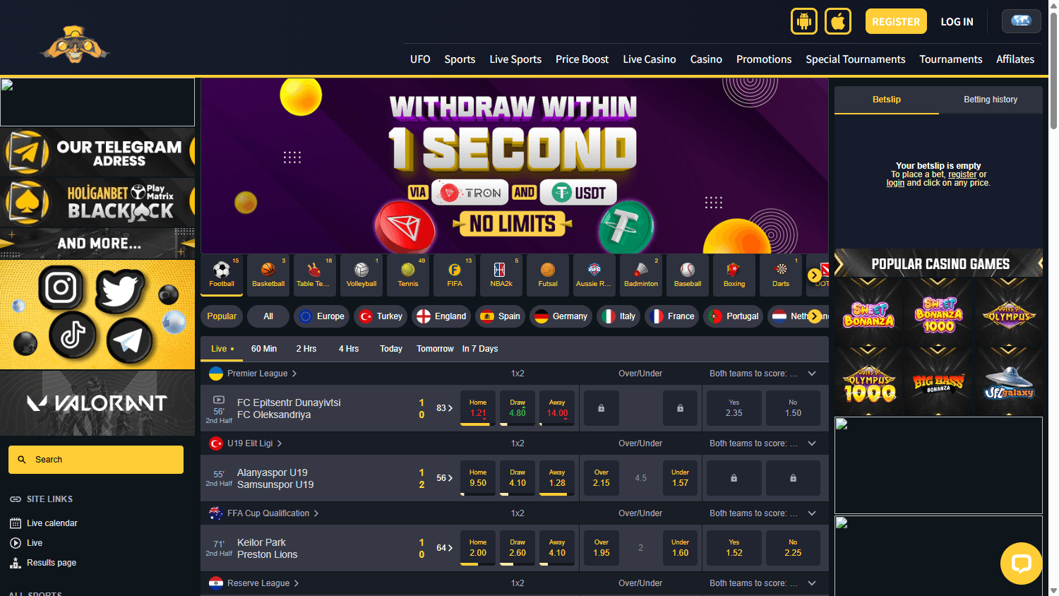 holiganbet_casino_homepage_desktop