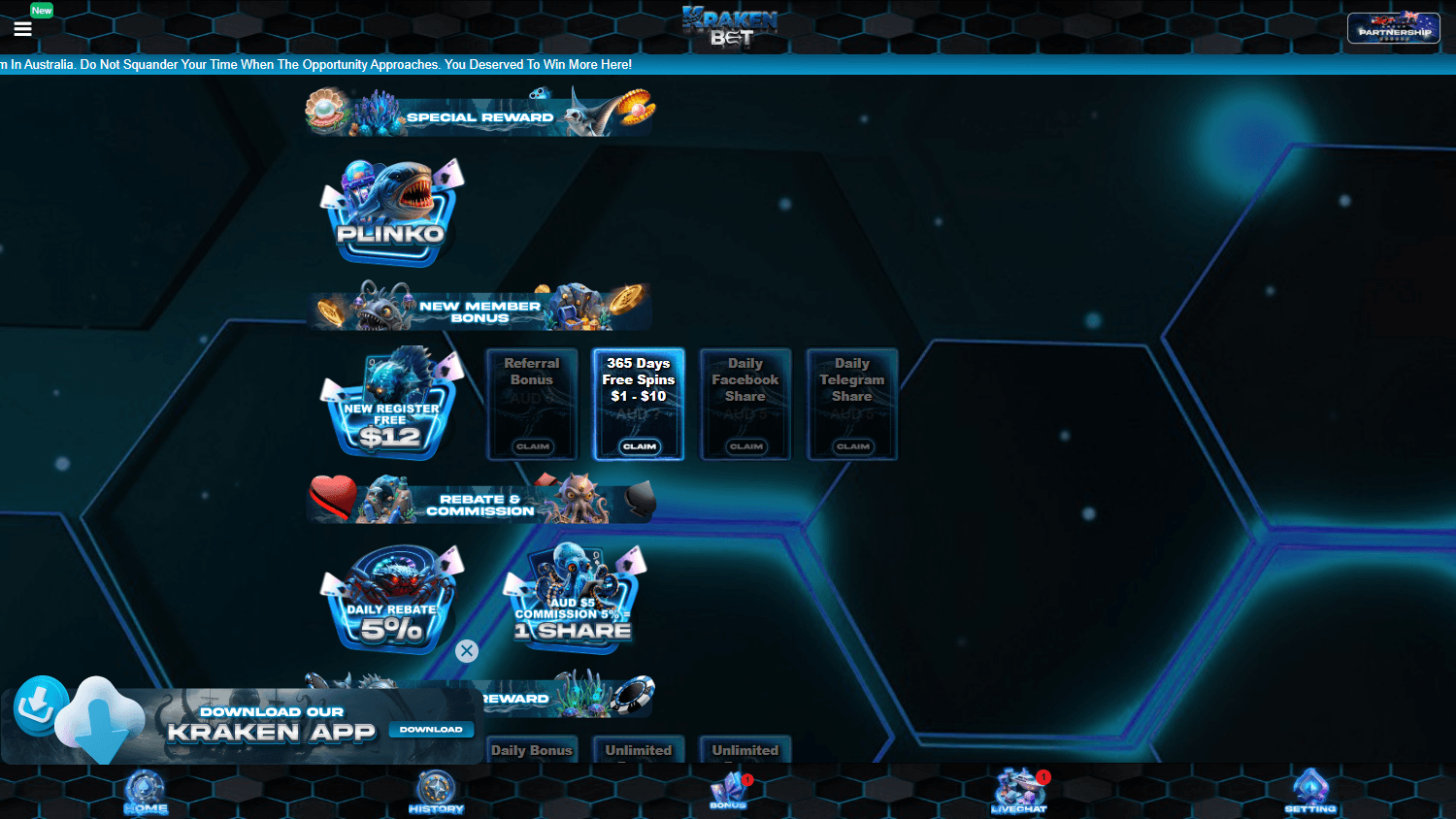 krakenbet_casino_promotions_desktop