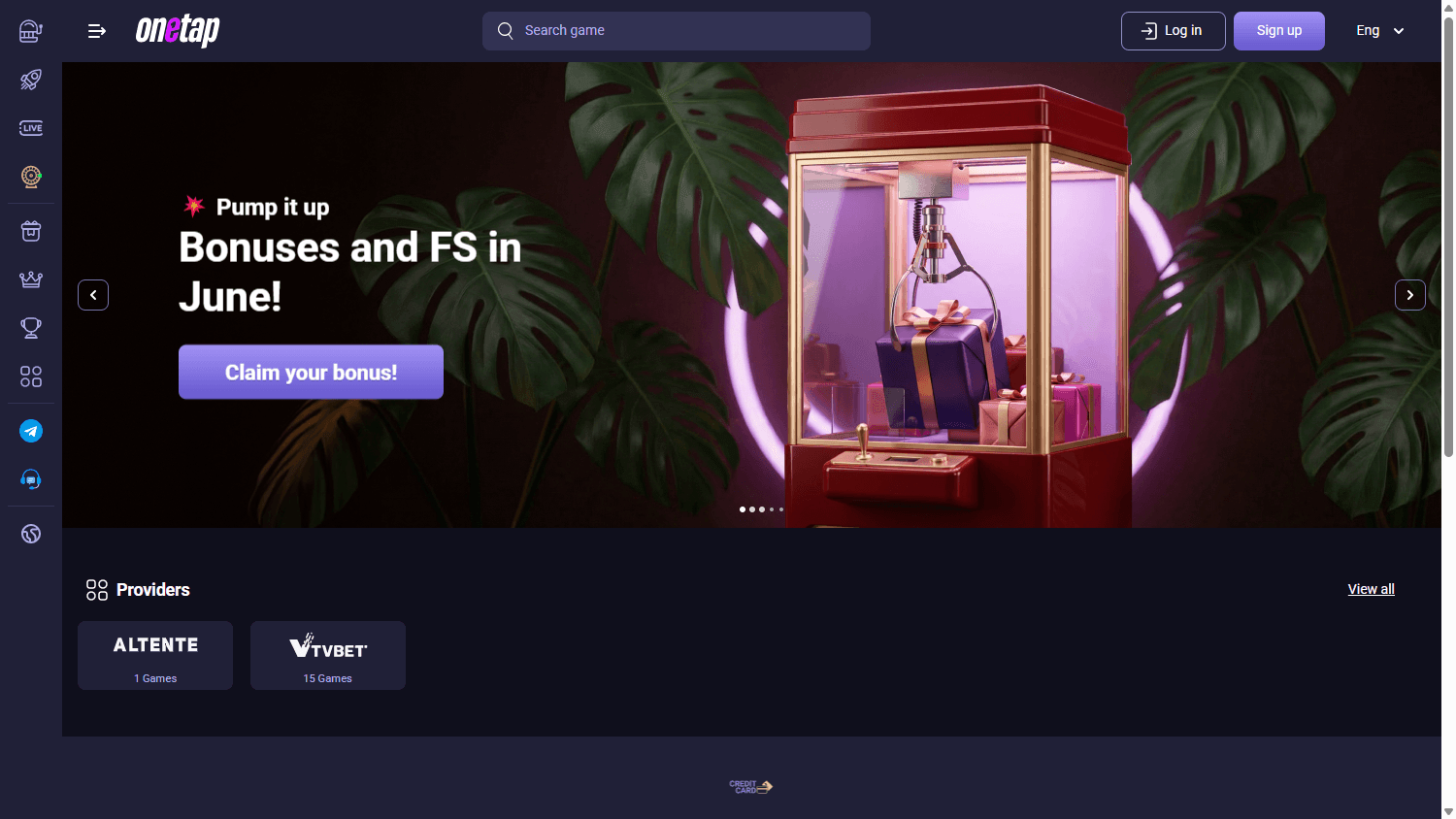 onetap_casino_homepage_desktop