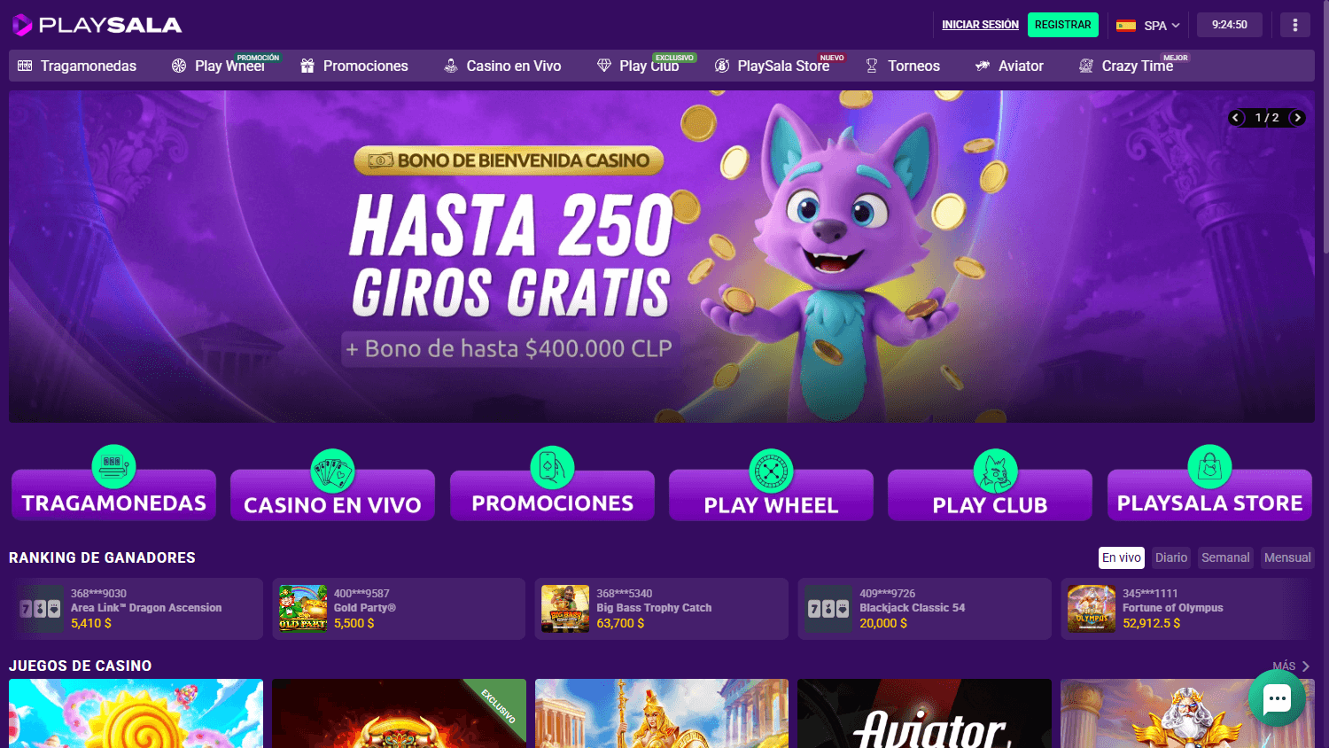 playsala_casino_homepage_desktop