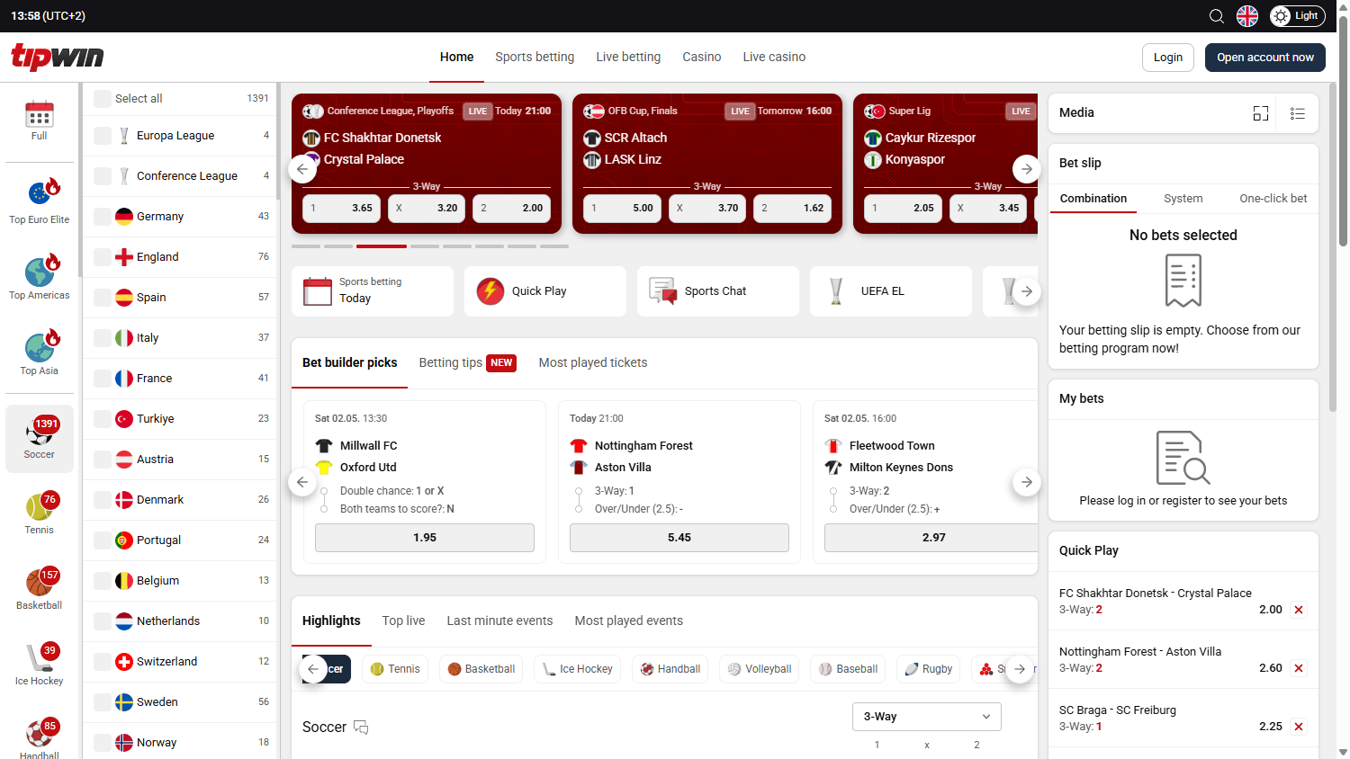 Tipwin_Casino_homepage_desktop