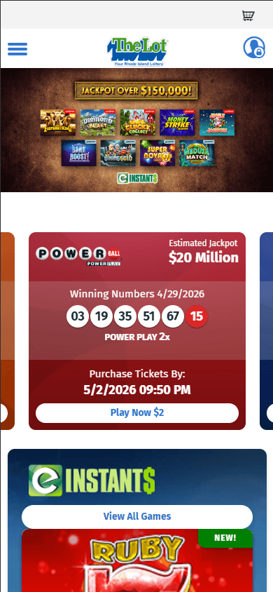 TheLot_Casino_homepage_mobile