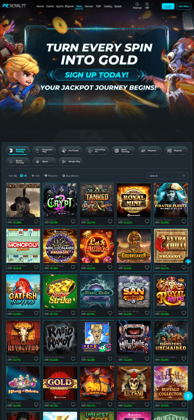 Royal77_Casino_game_gallery_mobile