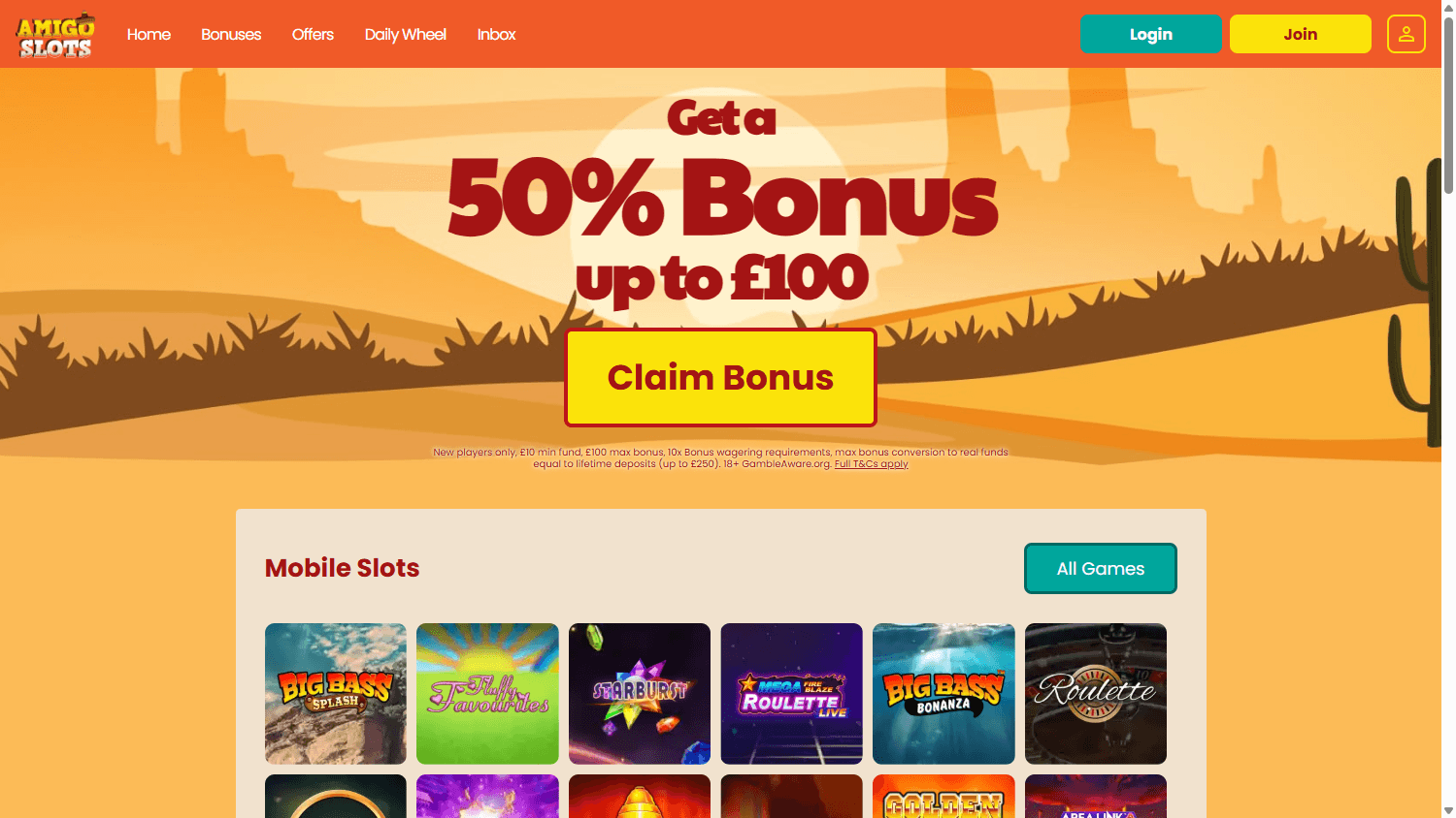 Amigo_Slots_Casino_homepage_desktop