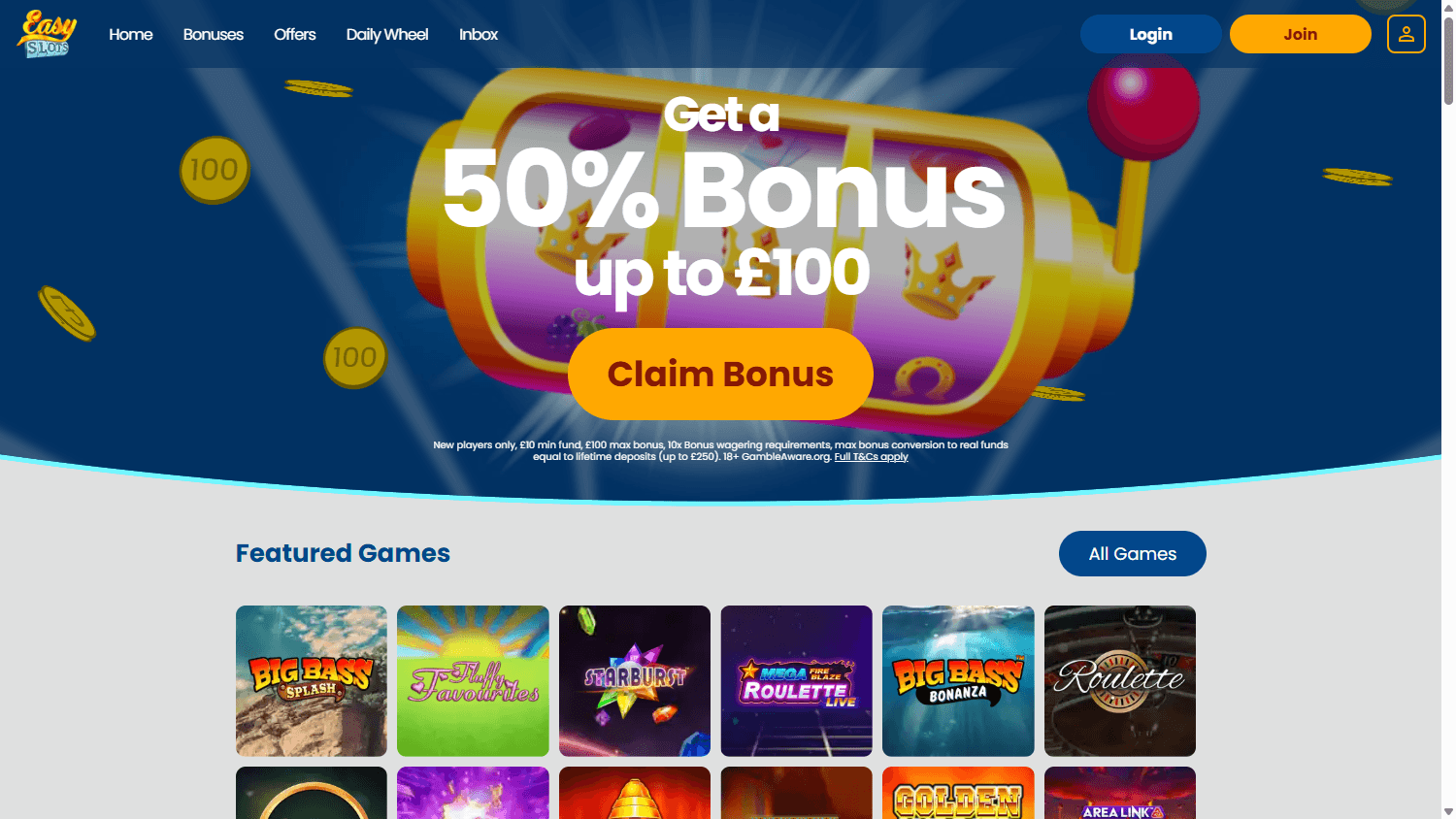 Easy_Slots_Casino_homepage_desktop