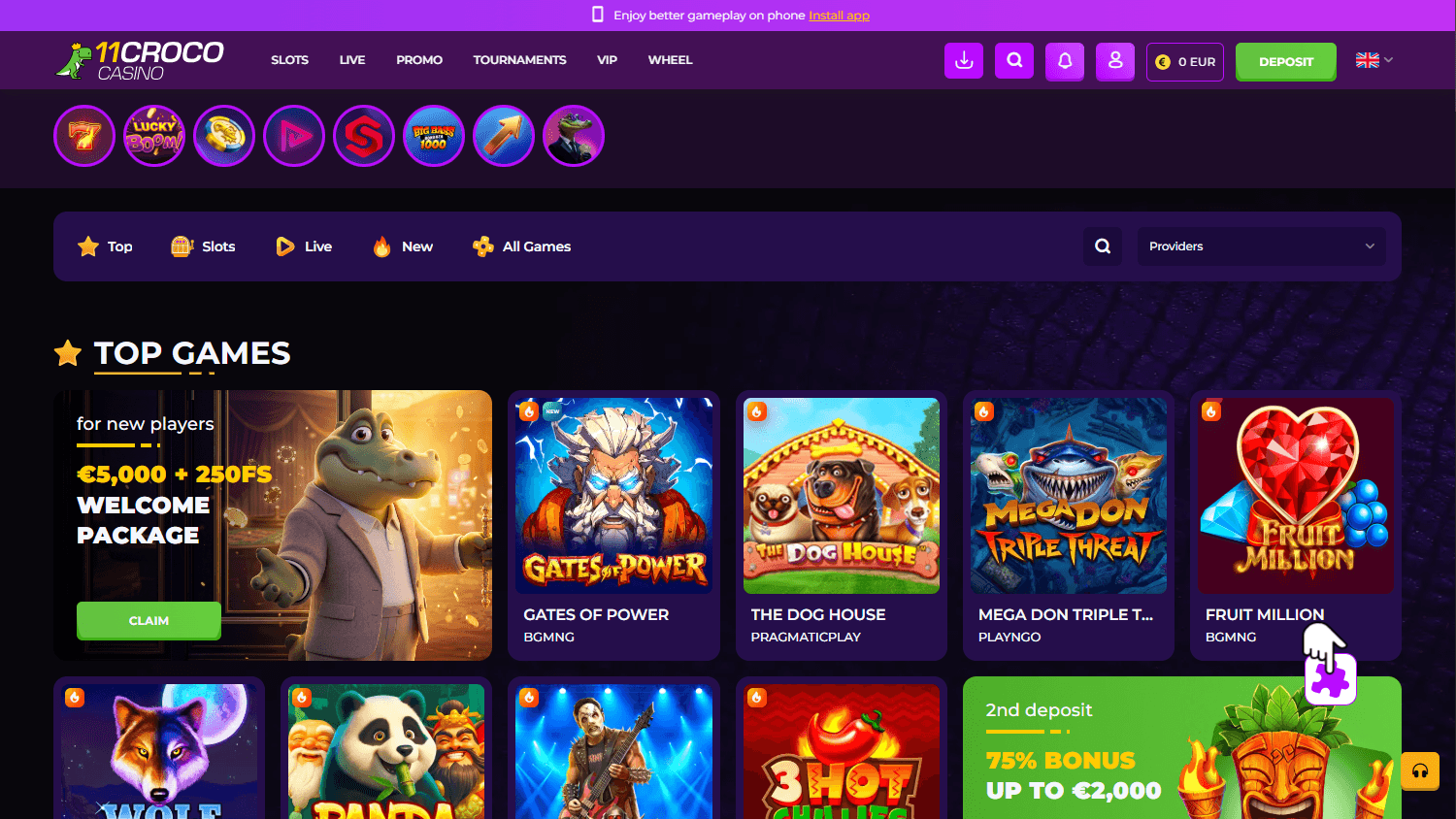 11croco_casino_homepage_desktop