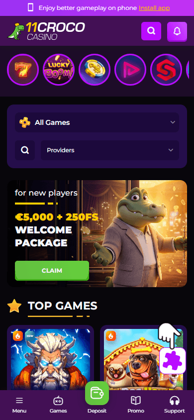 11croco_casino_homepage_mobile