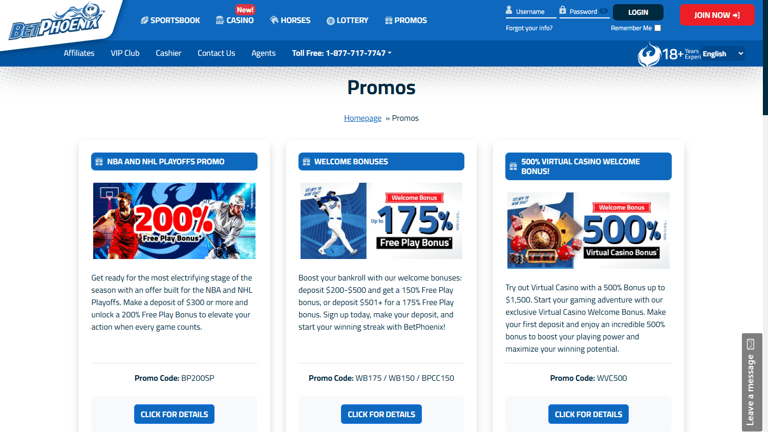 betphoenix_casino_promotions_desktop