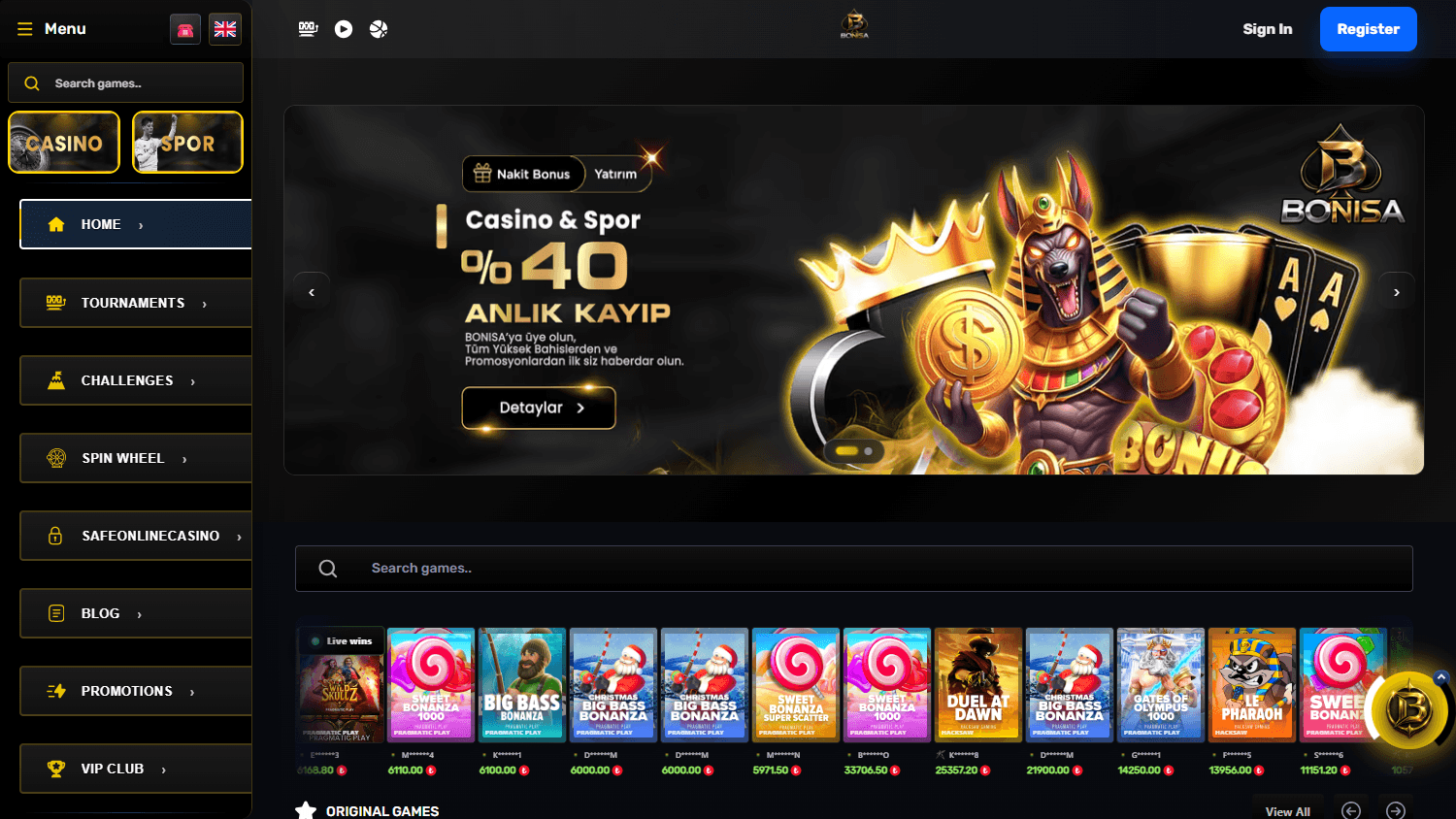 bonisa_casino_homepage_desktop