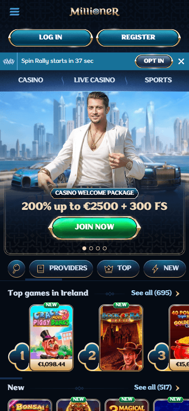 millioner_casino_homepage_mobile