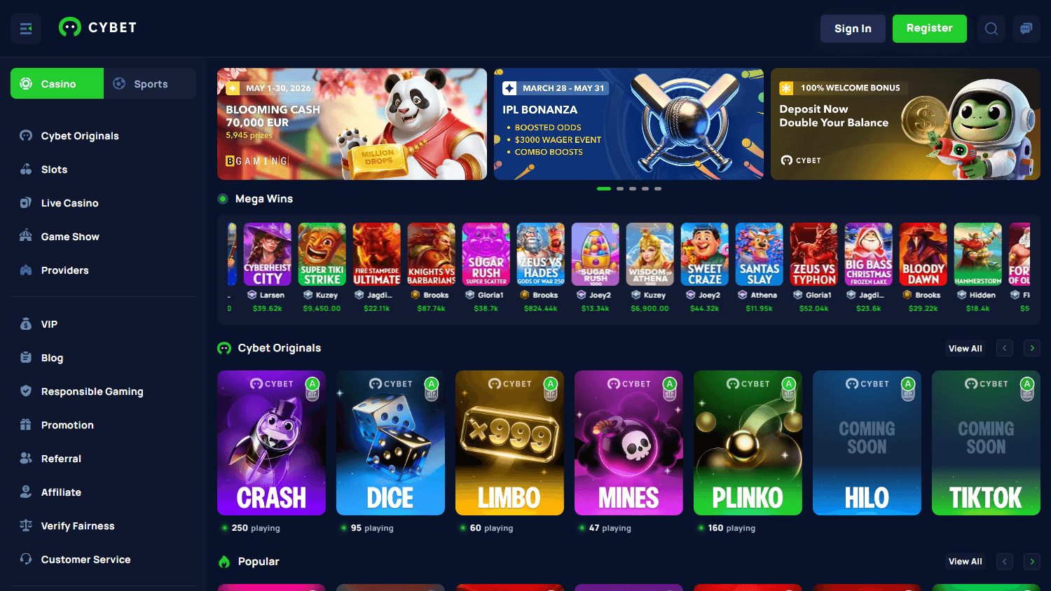 cybet_casino_homepage_desktop