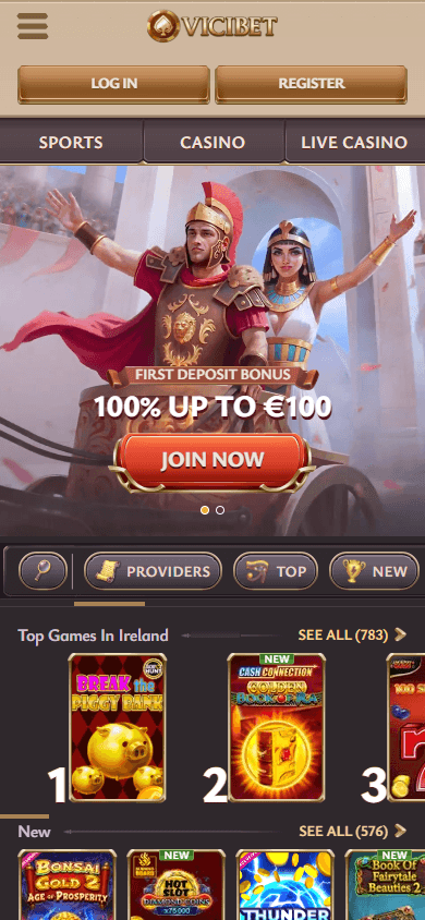 vicibet_casino_homepage_mobile