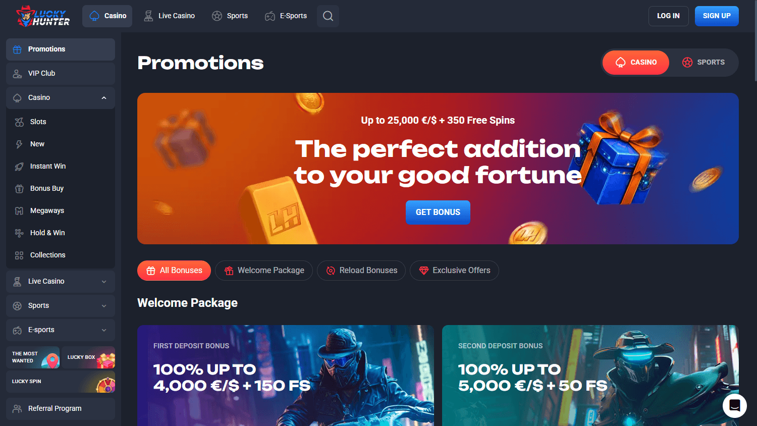 Lucky_Hunter_Casino_promotions_desktop