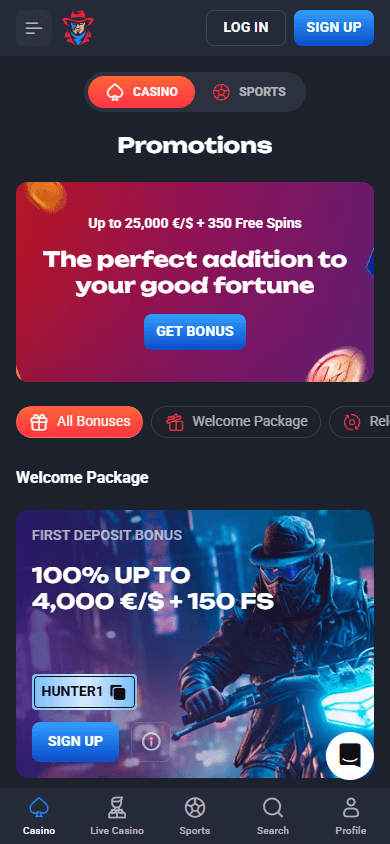 Lucky_Hunter_Casino_promotions_mobile