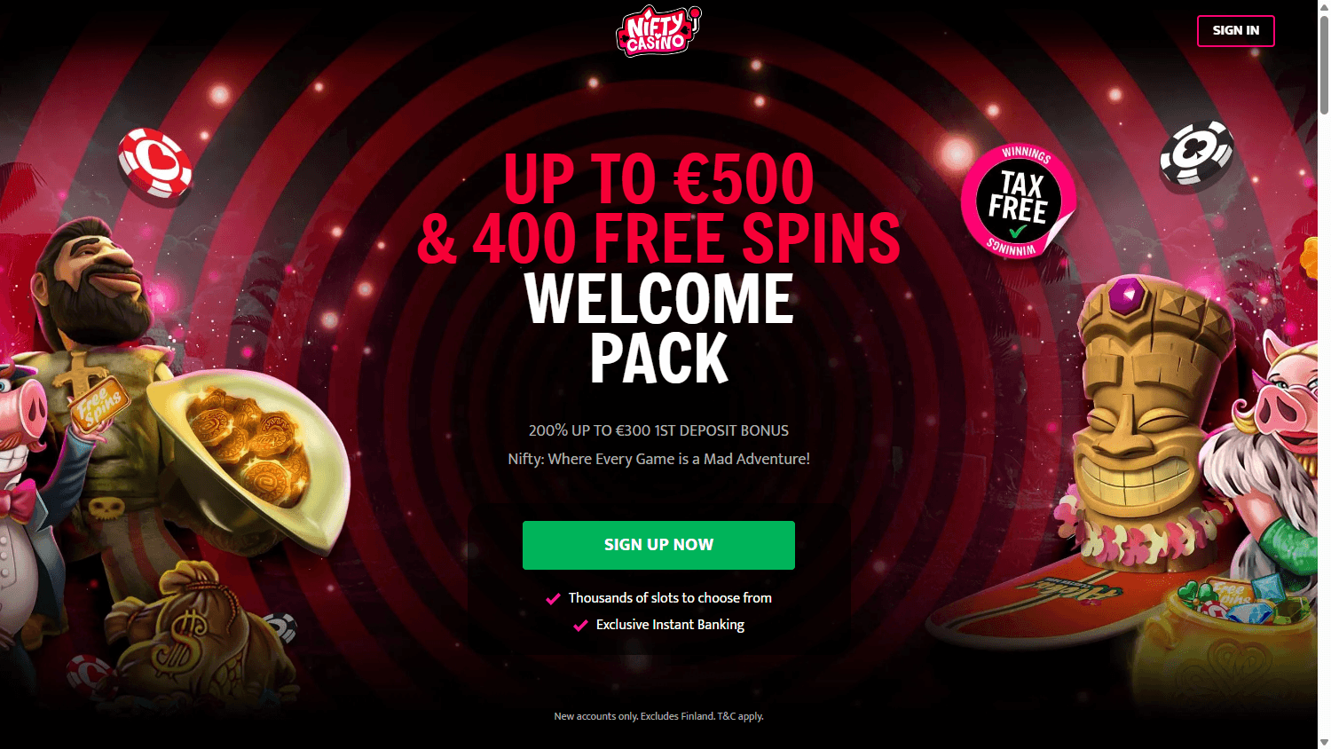 Nifty_Casino_homepage_desktop