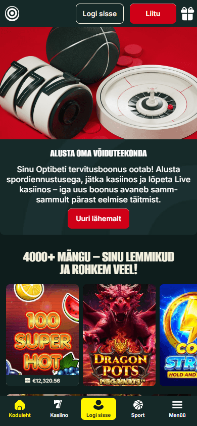 Optibet_Casino_EE_homepage_mobile