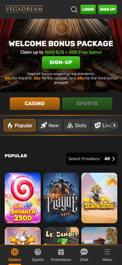 vegadream_casino_homepage_mobile