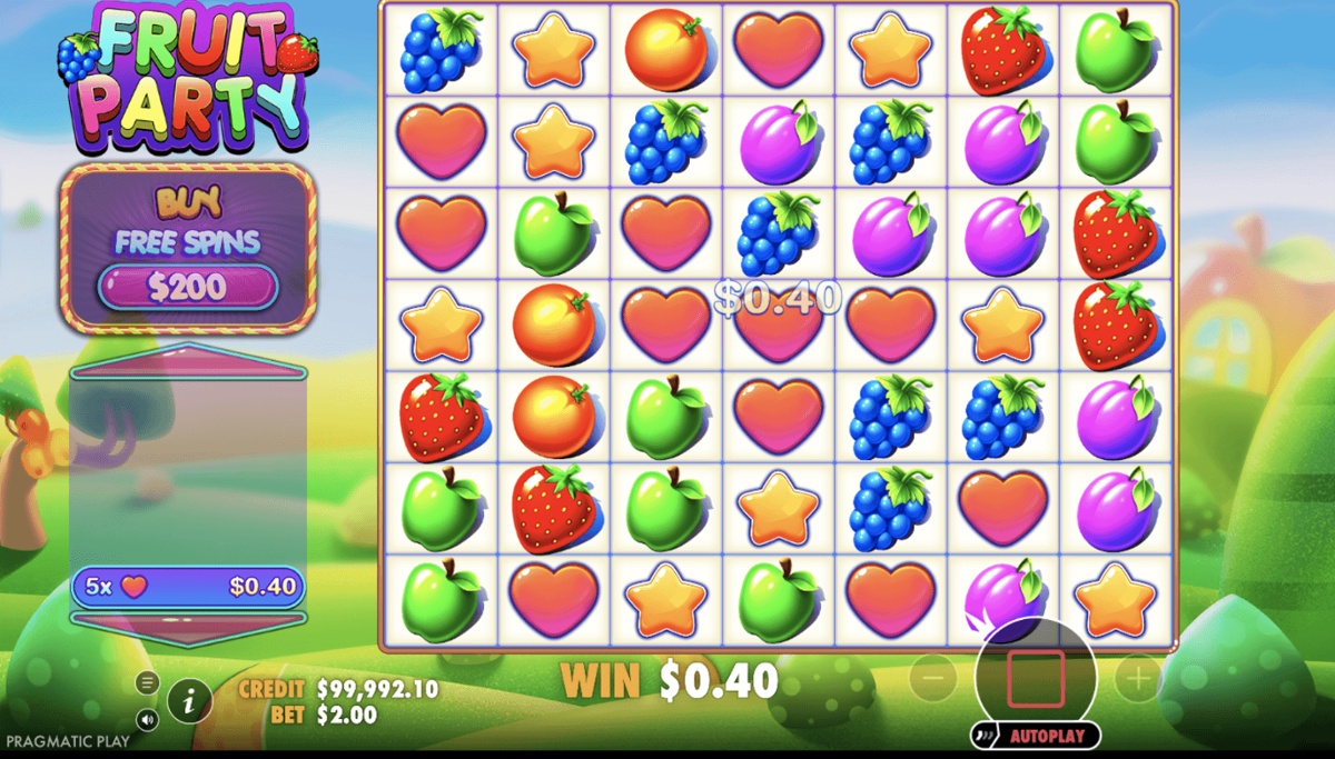 Wins pay when matching symbols touch each other
