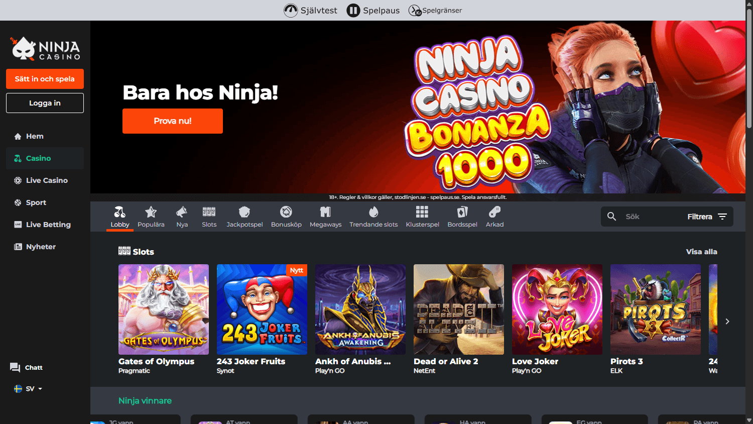 vérifié Betninja Casino casino en ligne promotion