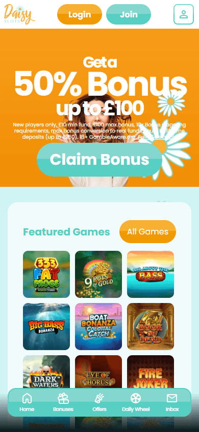 Daisy_Slots_Casino_homepage_mobile