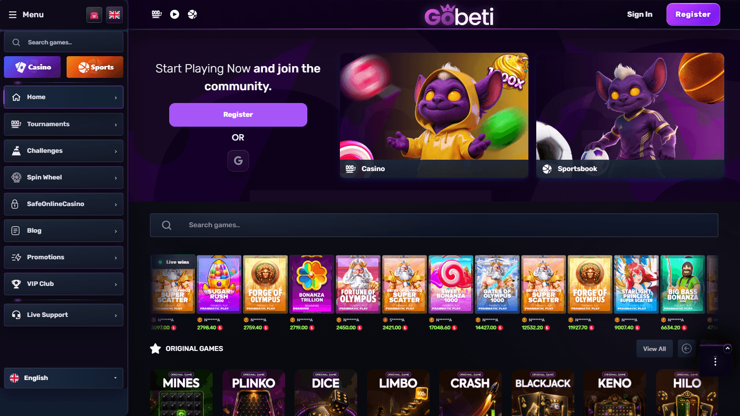 gobeti_casino_homepage_desktop