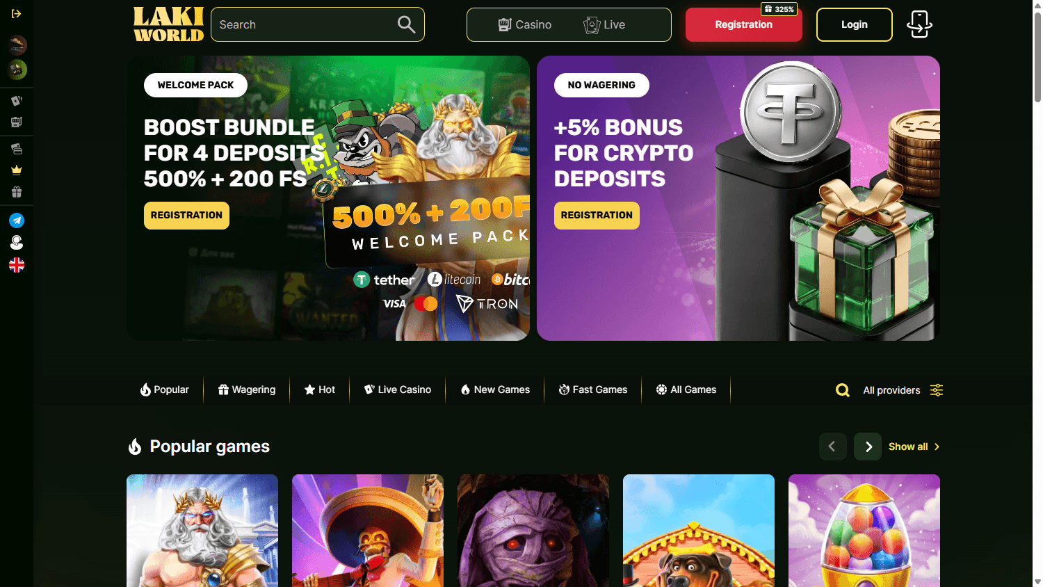 Laki_Casino_homepage_desktop