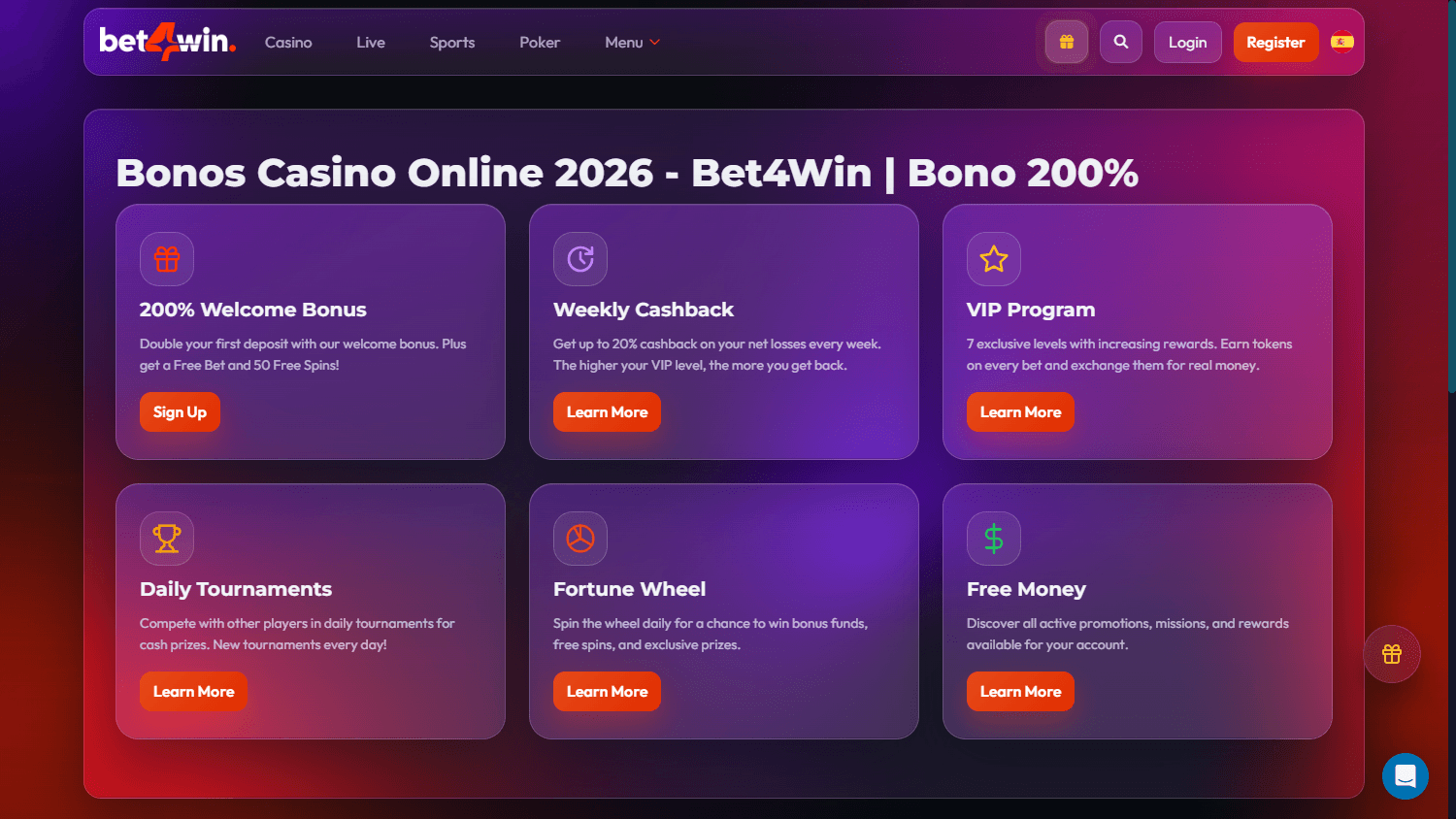bet4yaar_casino_promotions_desktop