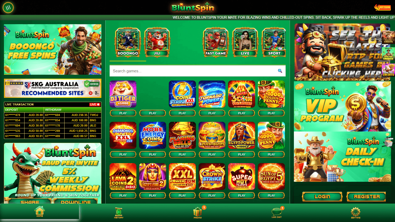 bluntspin_casino_homepage_desktop