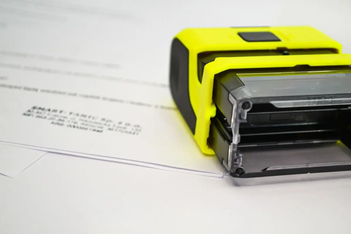 stamp-on-document