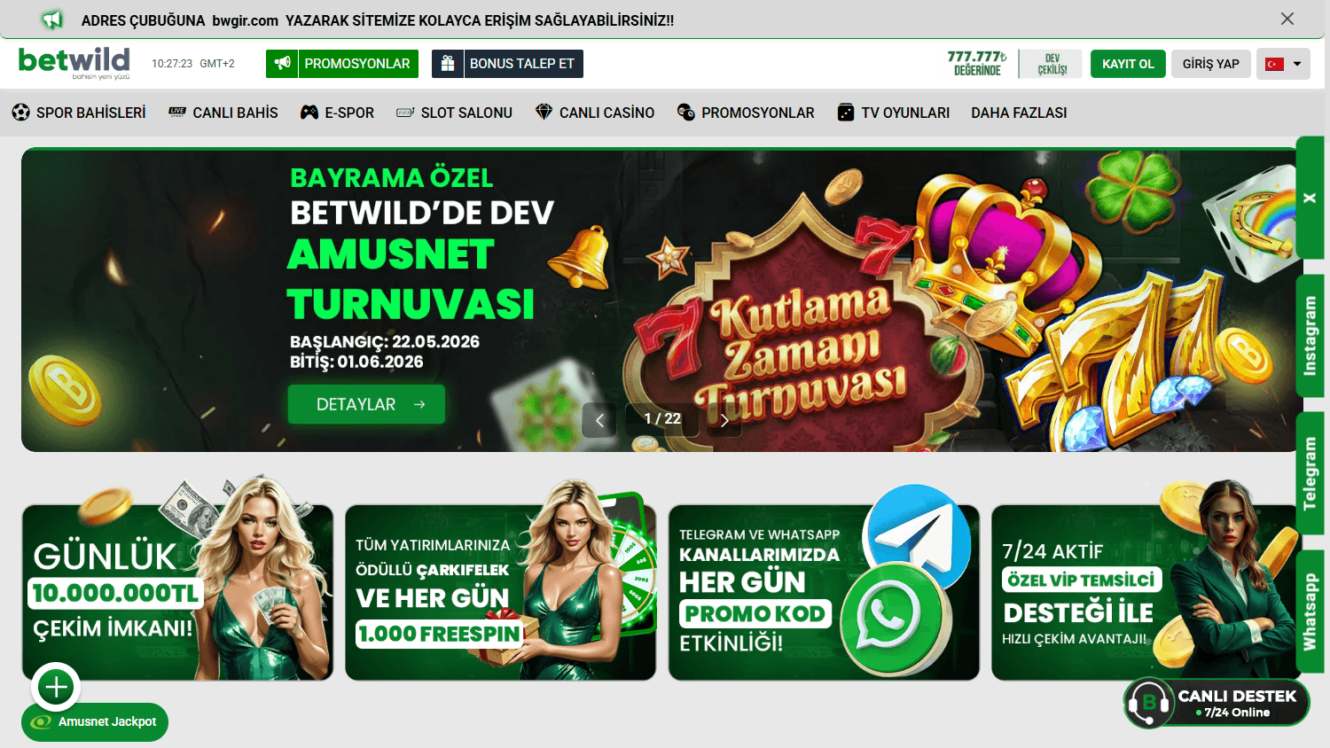 betwild_casino_homepage_desktop