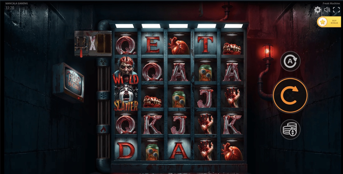 This is a creepy slot where the symbols look like body parts