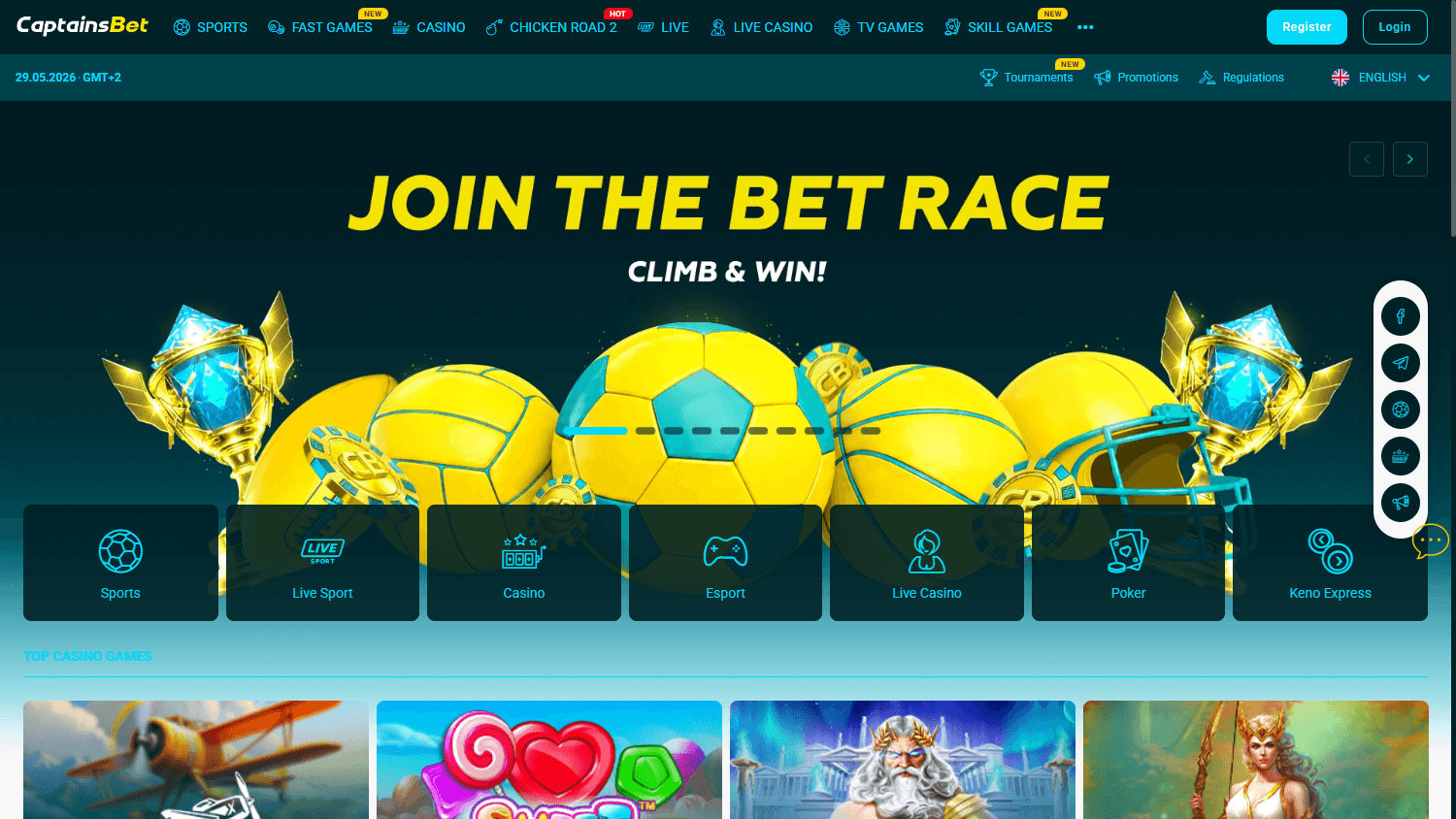 captainsbet_casino_homepage_desktop