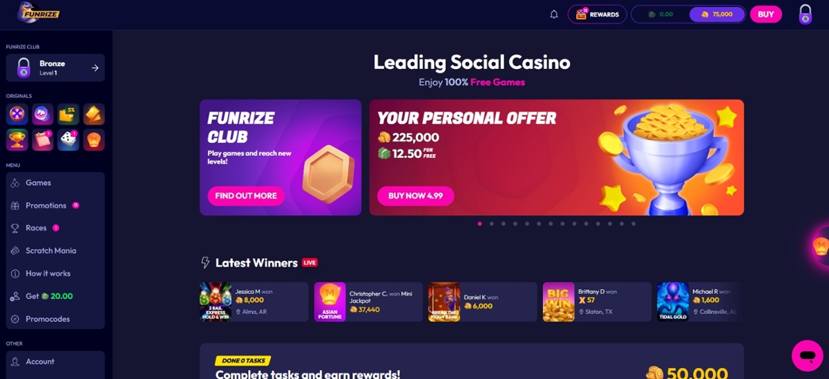 funrize_top_sweepstakes_casino_in_georgia_USA