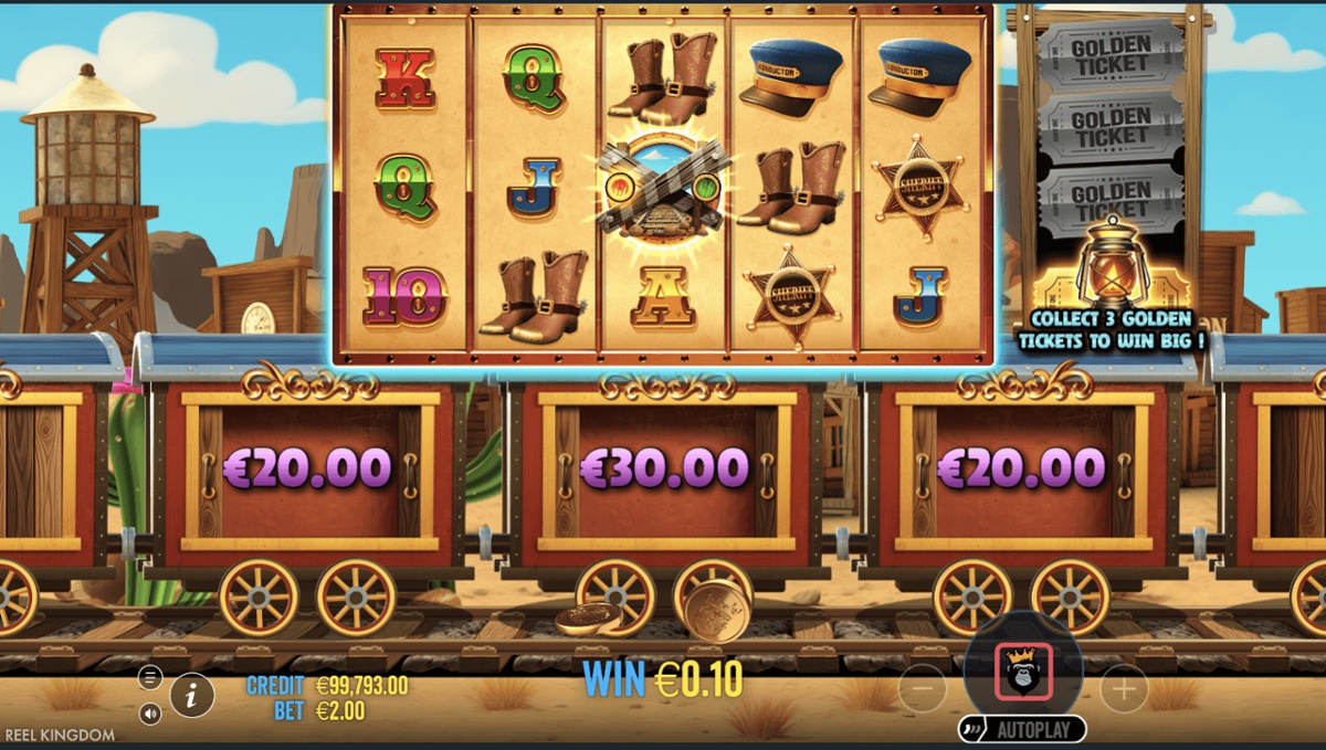 The three carriages hold prizes in the Free Spins round