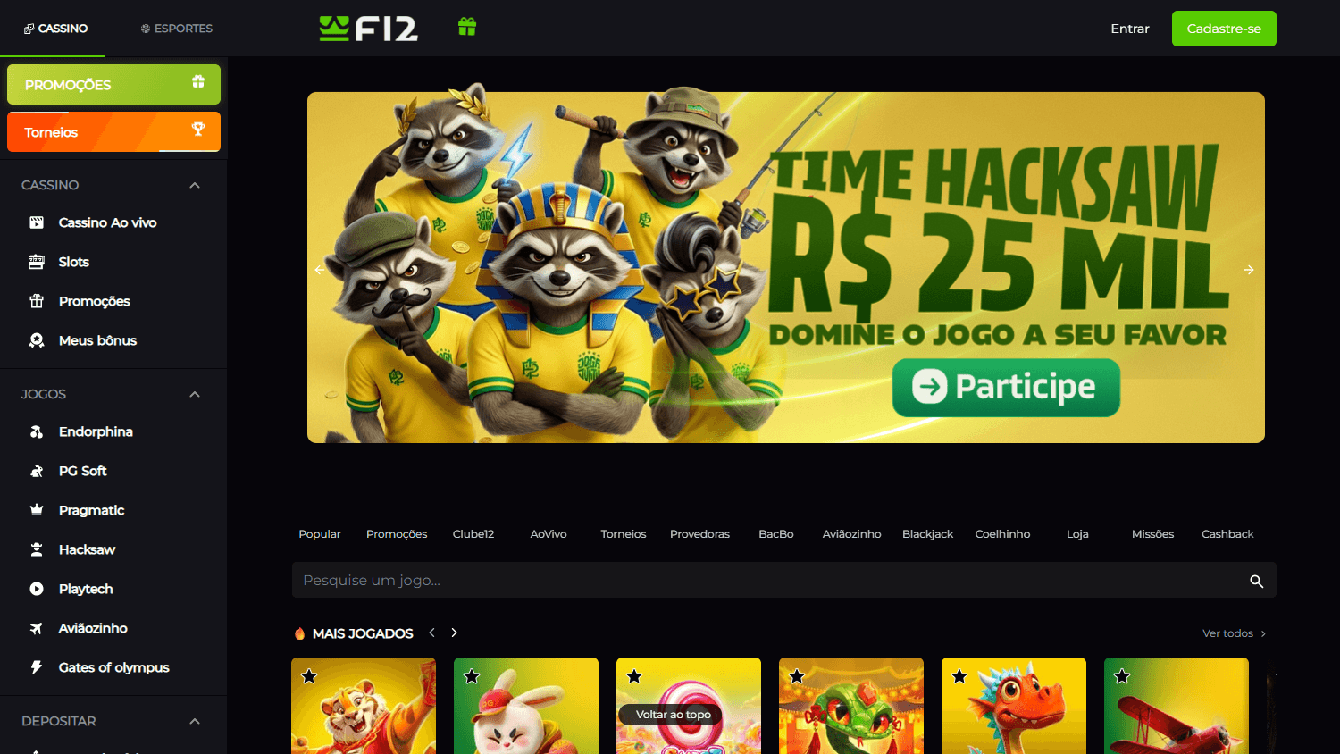 F12.bet_Casino_homepage_desktop