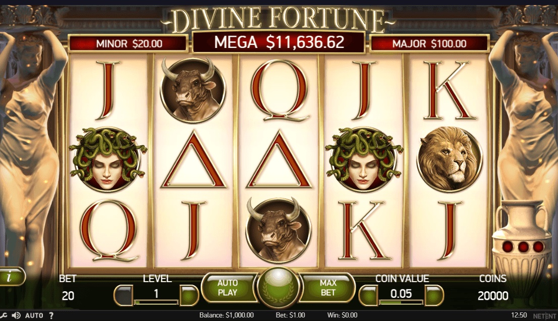 Divine Fortune progressive jackpot slot