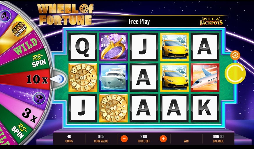 Wheel of Fortune progressive jackpot slot